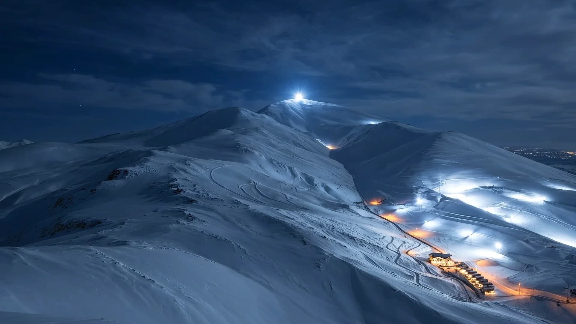 Palandöken Ski Resort in its night lights